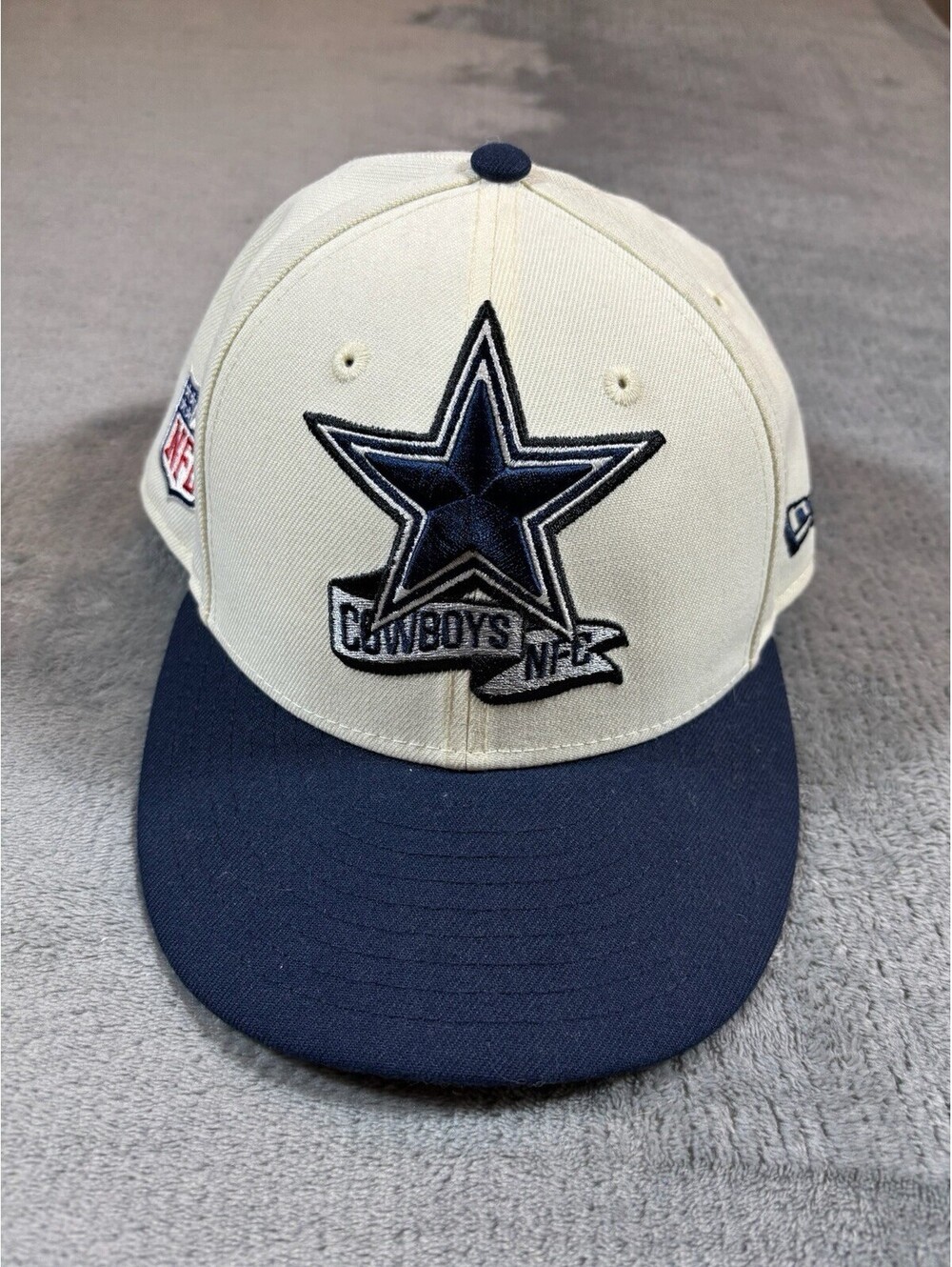 New Era Dallas Cowboys Hat Flat Bill Fitted Sideline Mens Size 7 3/8 59FIFTY NFL